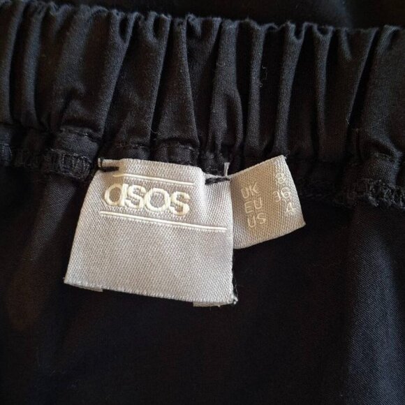 Asos off-shoulder black ruffle top 100%  Cotton - Picture 5 of 5